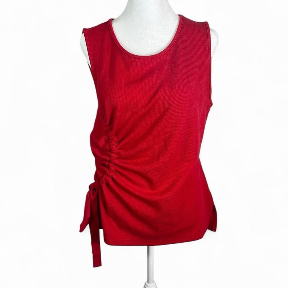 Halogen Red Sleeveless Elegant Blouse Top Size Small